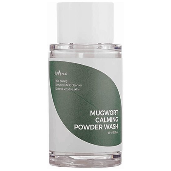 Nomierinošs enzīmu pulveris ar vērmelēm IsNtree Mugwort Calming Powder Wash